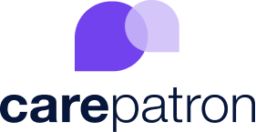 Carepatron logo vertical (light)